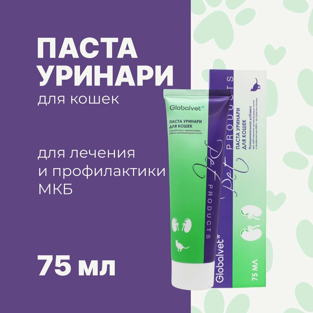 Паста Уринари для кошек для лечения и профилактики МКБ 75 мл