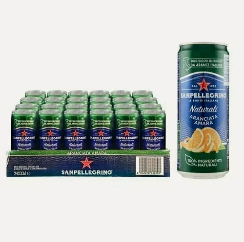 Изображение товара Газированный напиток Sanpellegrino Amara (горький апельсин) 0,33л. х 24шт.