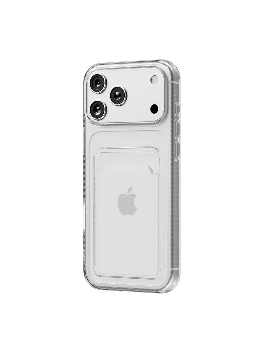 Чехол на iPhone 17 Pro Max ROCKET с отделением для карты Clear Plus — фото 1