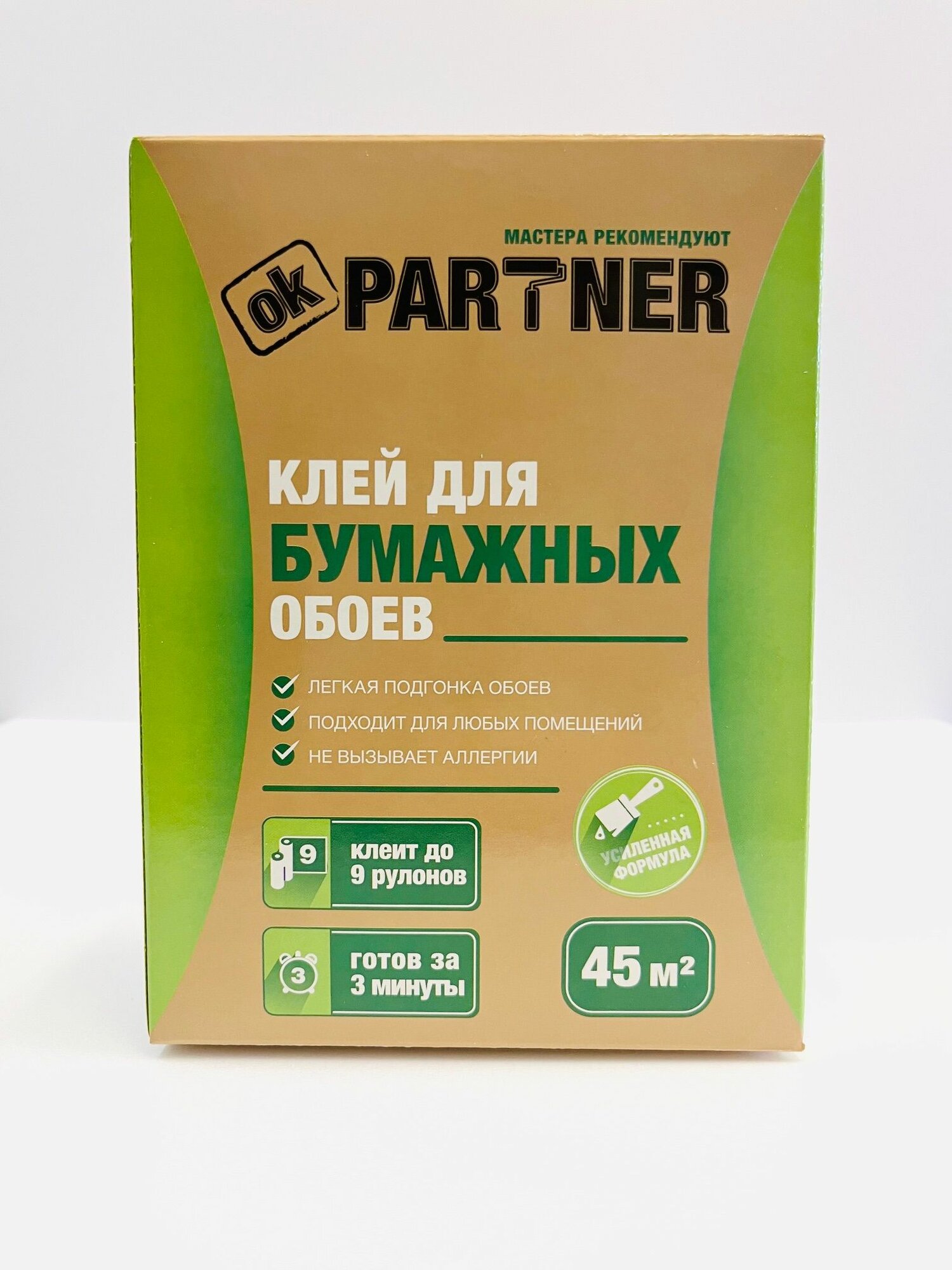 Клей обойный "Партнер" для бумажных обоев 140 г 45 кв. м 9 рулонов