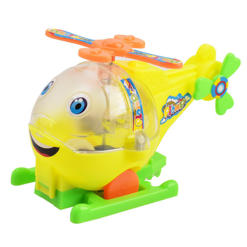 Игрушка для раннего развития kids glow самолет на веревке с вращающейся подсветкой из пластика желтая