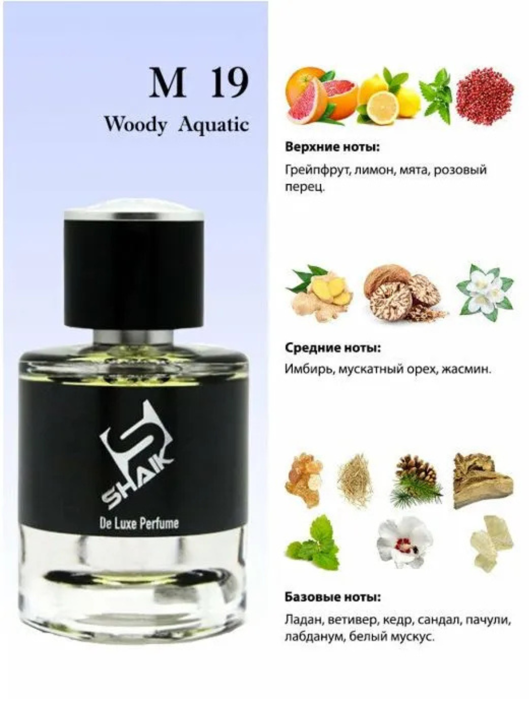 Парфюмерная вода Chanel Bleu de Chanel , Shaik №19, духи для мужчин, 100 мл