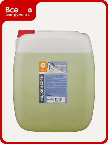 Изображение товара Жидкий хлор APIS для бассейна канистра 35 кг 4665296514639 4665296518149, для обработки воды