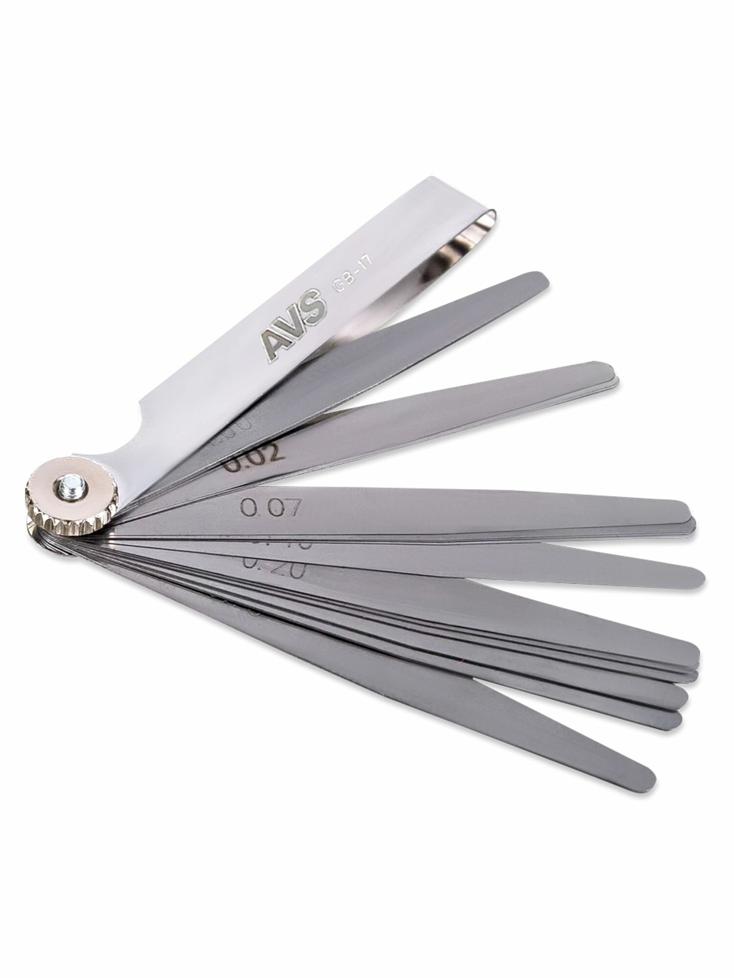 Набор щупов для регулировки зазора 17 шт. (0,02-0,50 мм), AVS (A85902S)