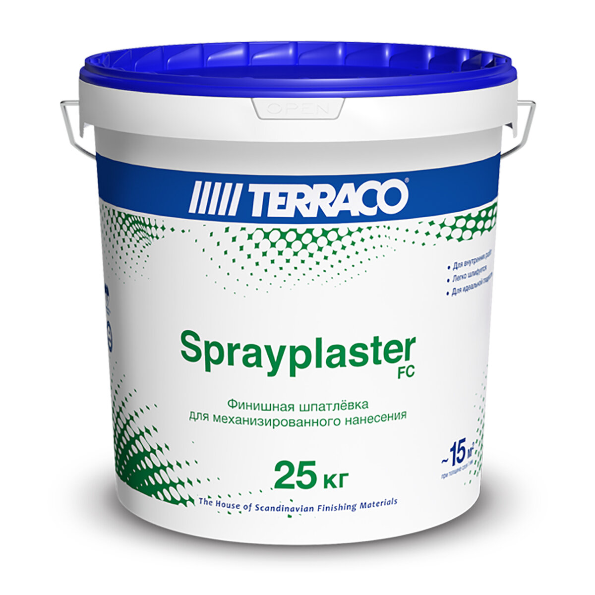 Шпатлевка TERRACO SPRAYPLASTER FINISHCOAT финишная для машинного нанесения 25кг