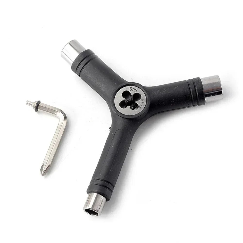 L-образный гаечный ключ Y-образный ключ аксессуары черный оранжевый ключ для лонгборда многофункциональные детали инструмент для скейтборда набор из 2 предметов Черный