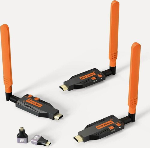 Изображение товара Беспроводной HDMI комплект 1080P передатчик и приёмника, до 100 м, для ТВ, монитора, проектора, Plug & Play