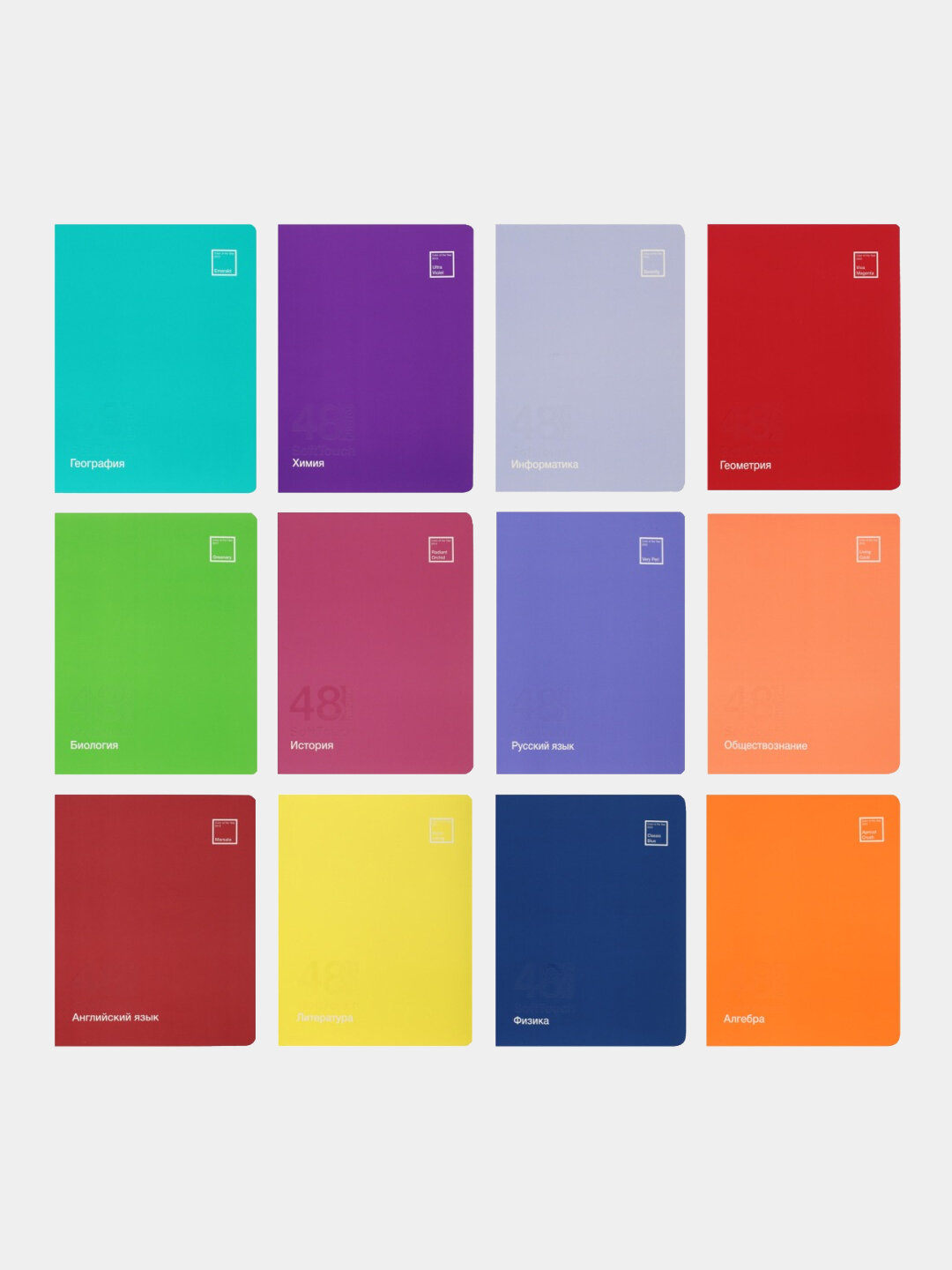 Тетради предметные, 48 листов, 12 шт, Soft Touch — фото 1