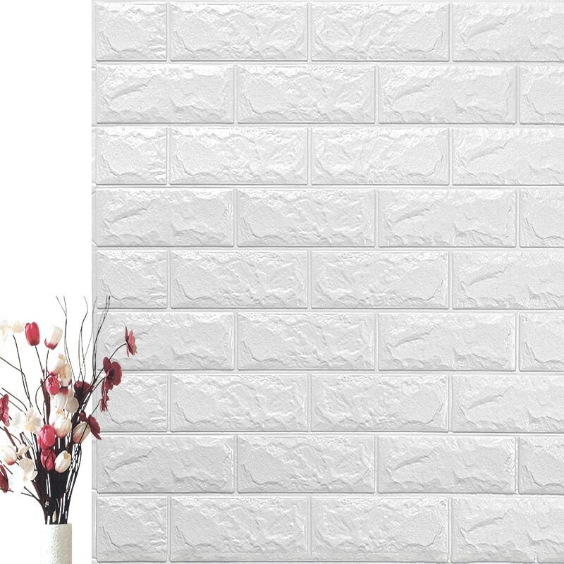 Стикер для стен из пенопласта водонепроницаемый самодельный антистолкновительный для спальни белый 60х30 см