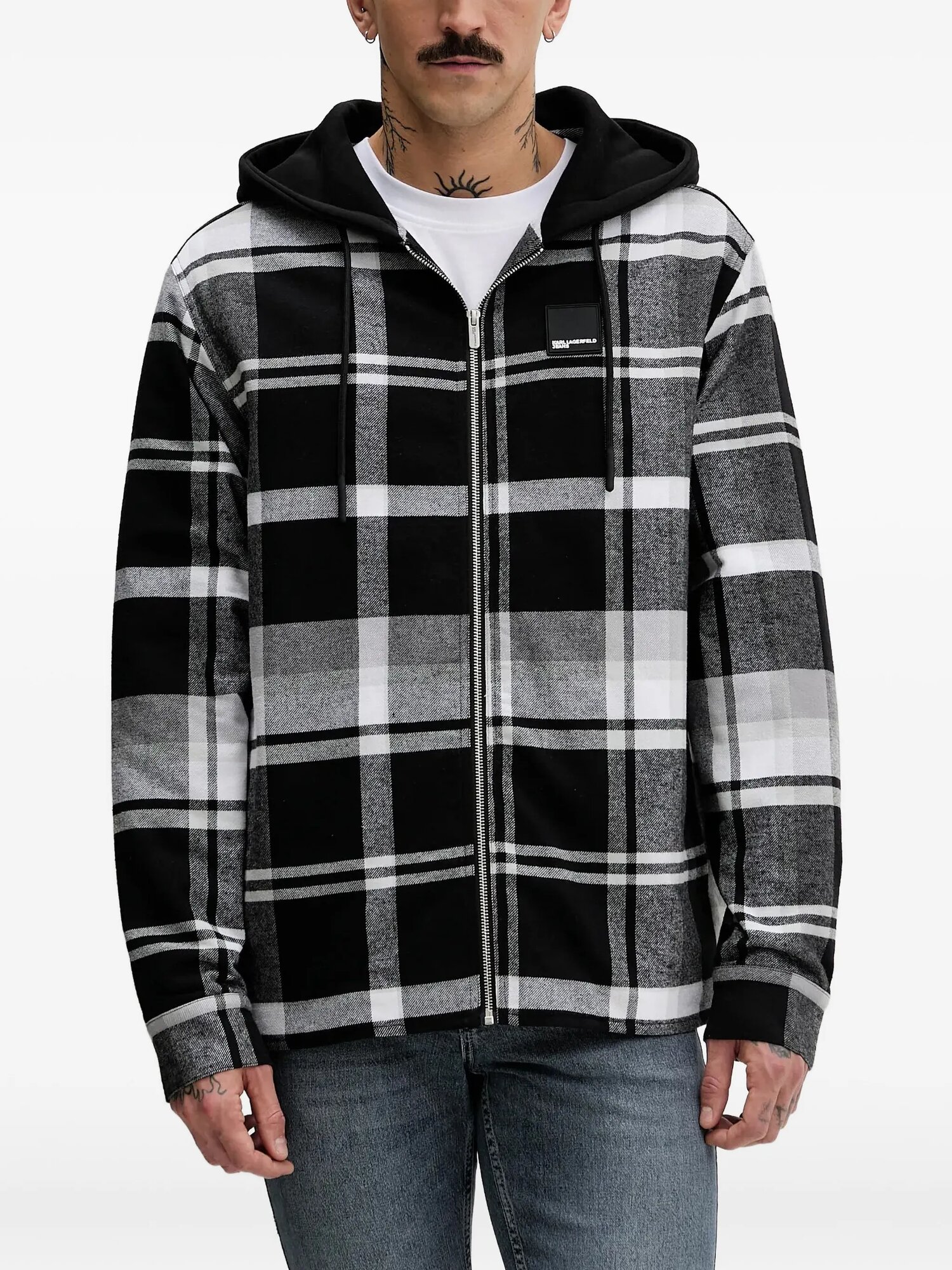 Куртка Hooded check jacket