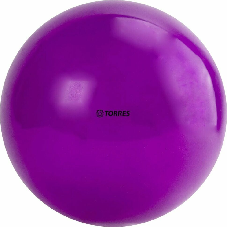Мяч для художественной гимнастики однотонный TORRES, AG-15-05 ПВХ, фиол, 2009695