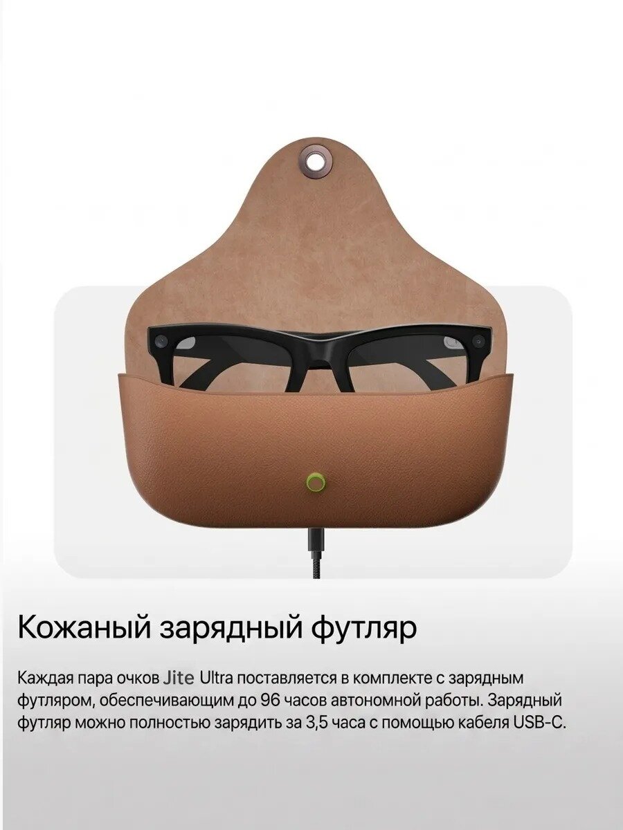 Умные очки с камерой, прототип Ray-Ban с камерой 1:1, с защитным чехлом — фото 1