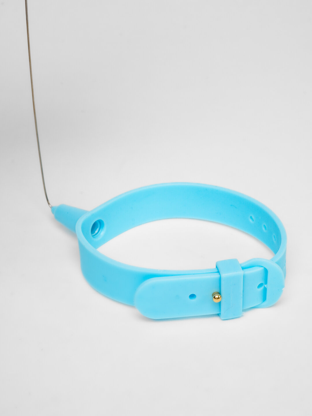 Игровой ошейник с перышком и бубенчиком для кошек У006-CN-158, Голубой — фото 1