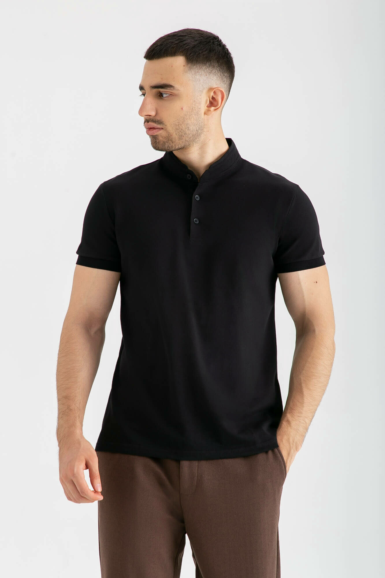 Поло спортивное TERRA PRO, размер L, black
