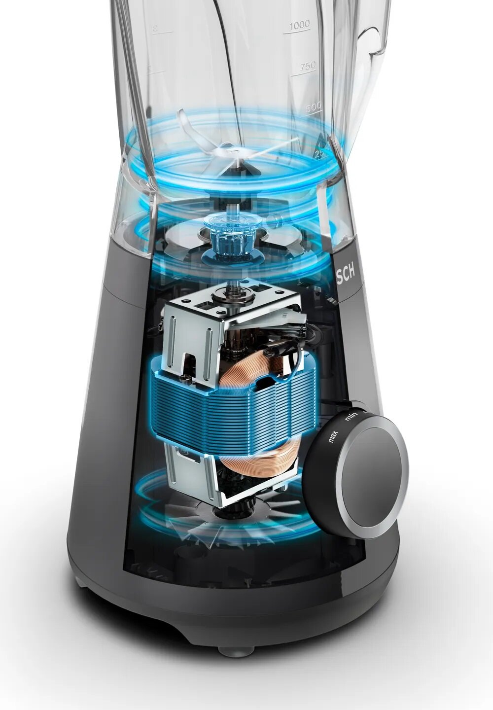 Блендер Bosch MMB6141B, мощность 1200Вт, 2 скорости, 1,5л, черный — фото 1