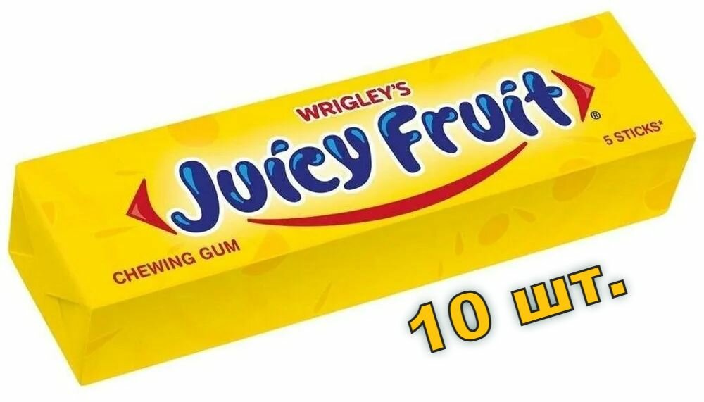 Wrigley's Juicy Fruit жевательная резинка Ригли джуси фрут, 10 шт.
