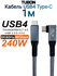 Кабель TUBON USB4 Type-C L - Type-C USBC Thunderbolt 4 40Gb 240W ...