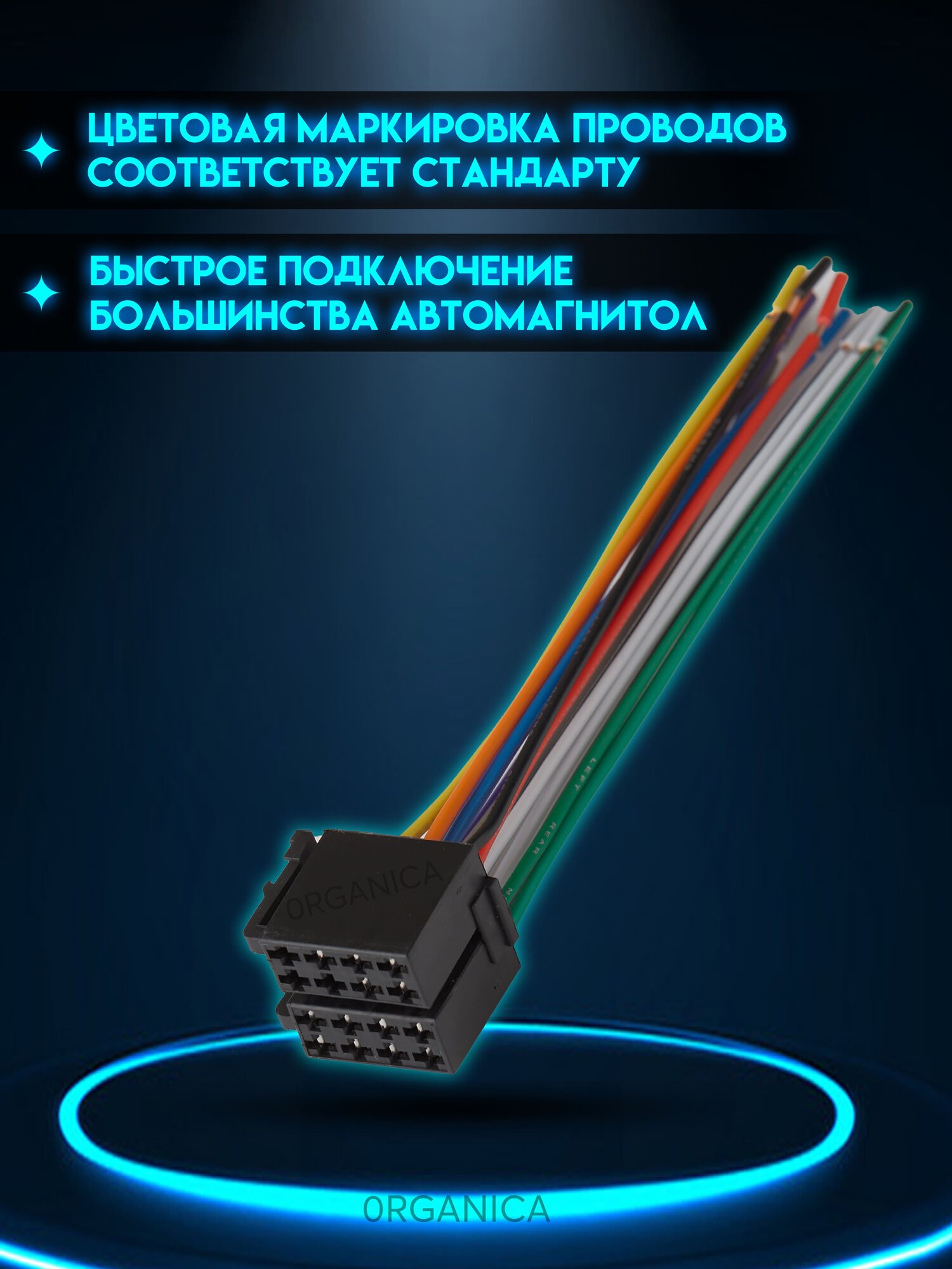 ISO Разъем провода для магнитолы Евро штекер на Магнитолу — фото 1