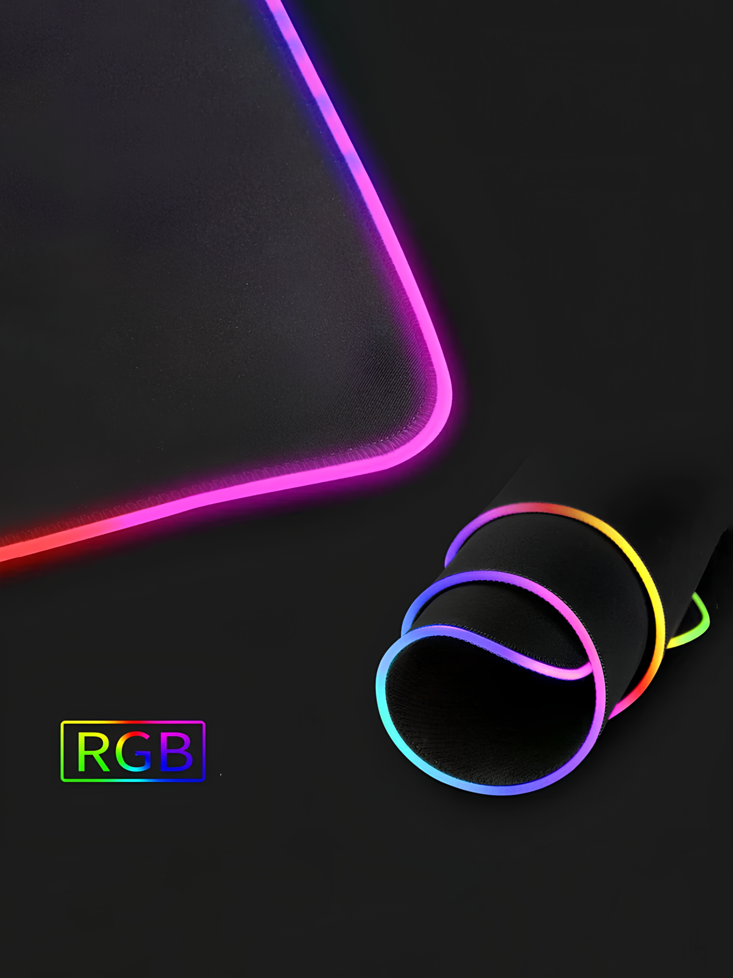 Игровой коврик для геймера клавиатуры и мыши с RGB подсветкой Top Playground, водоотталкивающее покрытие, 800х300х4 мм — фото 1