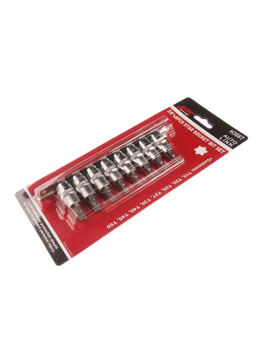 Набор головок торцевых с насадкой TORX 3/8" JTC-H308T
