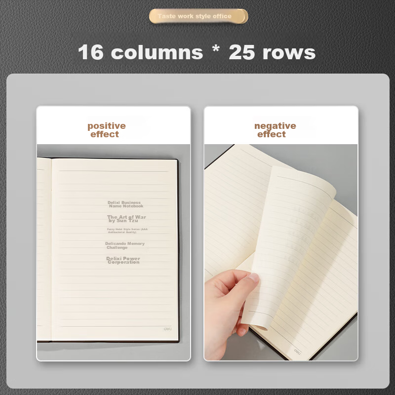 Блокноты Xiaomi Deli Customizable Leather Notebook 25K 96 Sheets, Pen Insertable Work Notebook, Strap Journal, Diary, Black, 22215