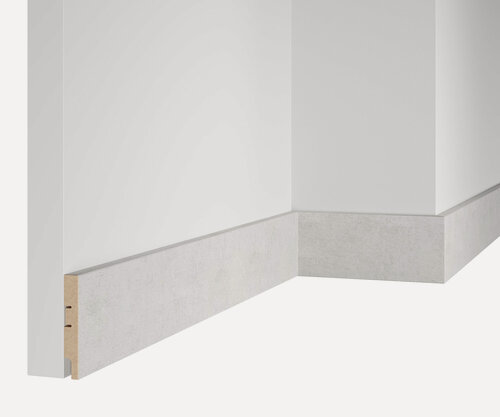 Изображение товара Плинтус набор 7 штук 80x16x2400 мм, с пазом, МДФ Бетон Известковый ПВХ ARTIVA RTV080.03.36