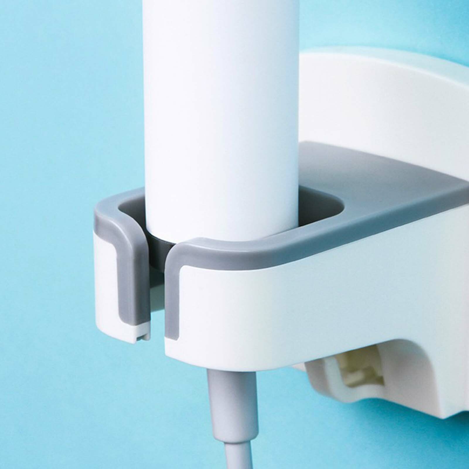 Настенный держатель для фена самоклеящийся держатель для фена без удара для ванной комнаты белого цвета