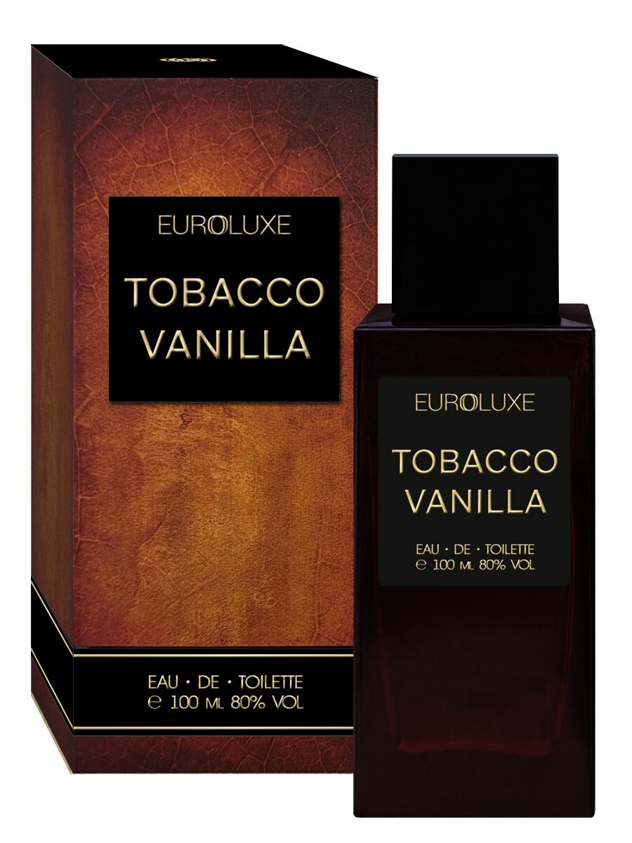 Туалетная вода Euroluxe Tobacco Vanilla, мужская, гурманская, ваниль, 100мл