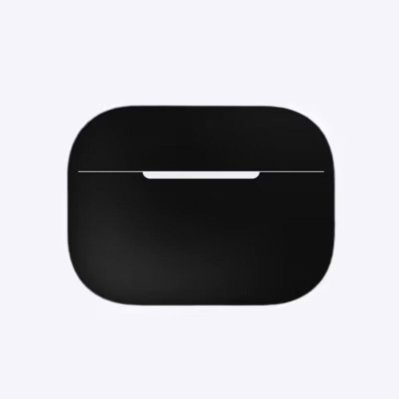 Чехол для кейса AirPods Pro/Pro 2/Pro Color/Geometry/MagSafe/Color, силиконовый, черный — фото 1