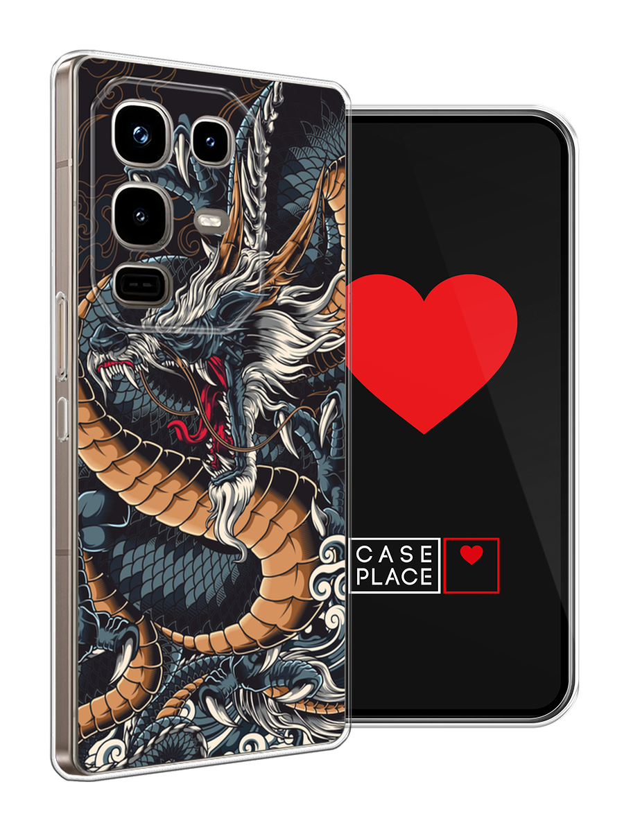 Чехол на Infinix Note 50 Pro / Инфиникс Нот 50 Про с принтом Japanese Dragon — фото 1