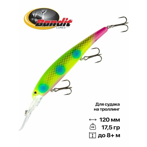 Воблер для троллинга Bandit Walleye Deep, плавающий, 120 мм, 17,5 гр, 5-8 м, #B93