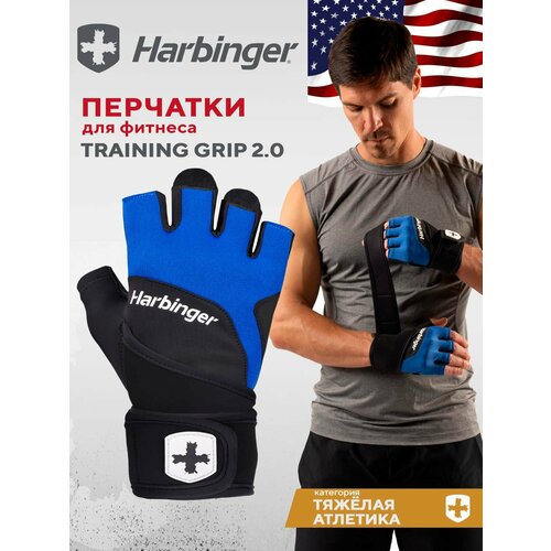 Фитнес перчатки Harbinger Trainig Grip WW 20 мужские синие S 4419₽
