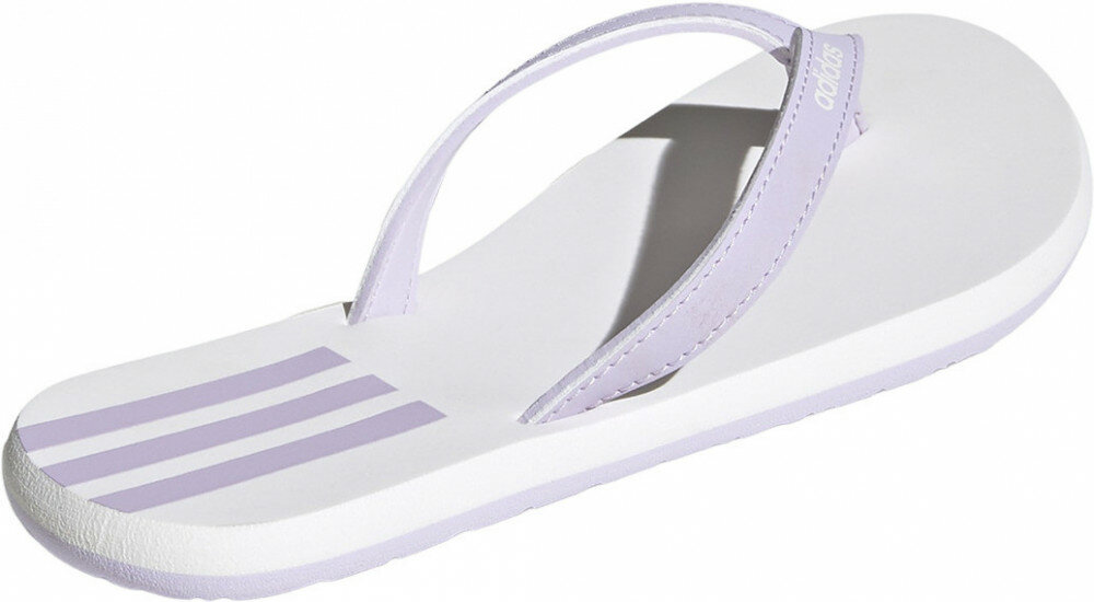 Сланцы adidas, размер 37 EUR /22.5 см, белый/сиреневый — фото 1