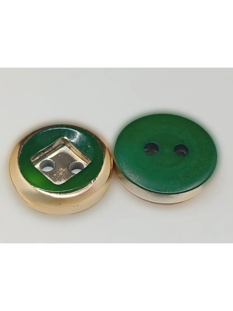 Набор зеленых пуговиц для блузки, 10 шт. — фото 1