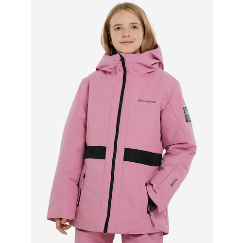 фото Куртка горнолыжная glissade universe girls padded jacket, размер 152/158, орхидея