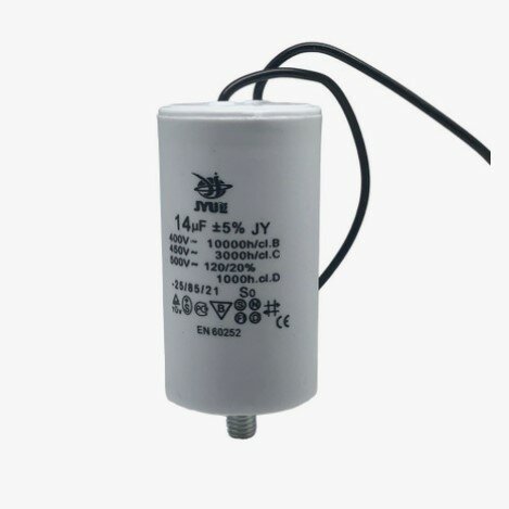 Конденсатор пусковой 14 mkF для стиральной машины, 450V, с креплением "винт"
