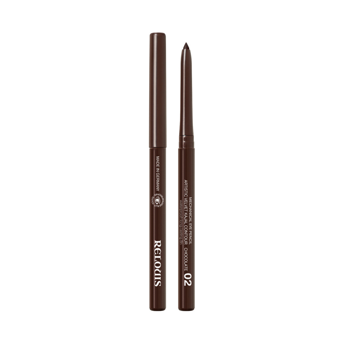 RELOUIS Карандаш механический для глаз Artistic Velvet Kajal Contour 02 шоколад