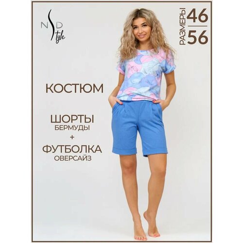 фото Комплект одежды nsd-style, размер 52, цветы
