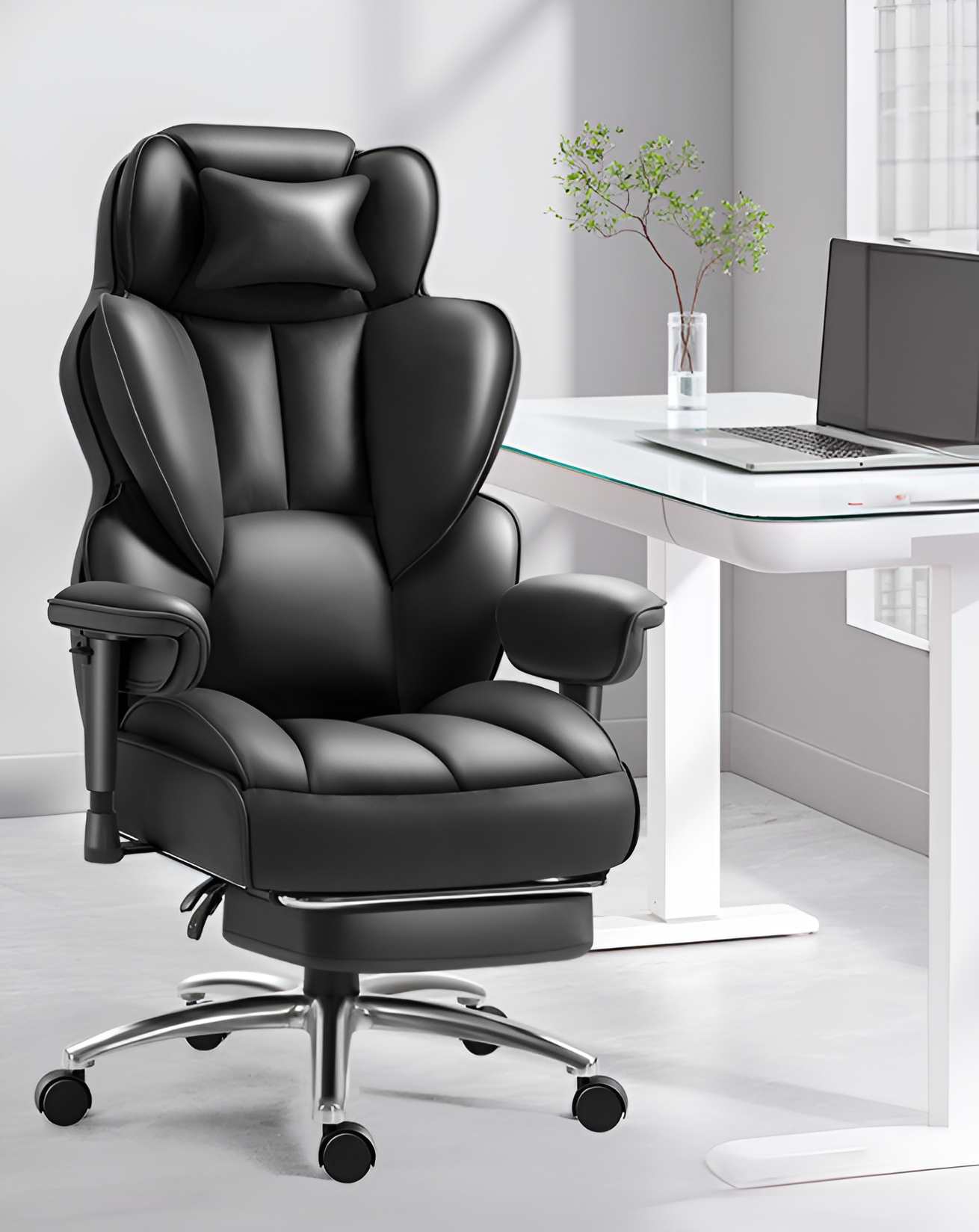 Игровое кресло LaBrea, с подголовником, регулируемое, с газлифтом, черное