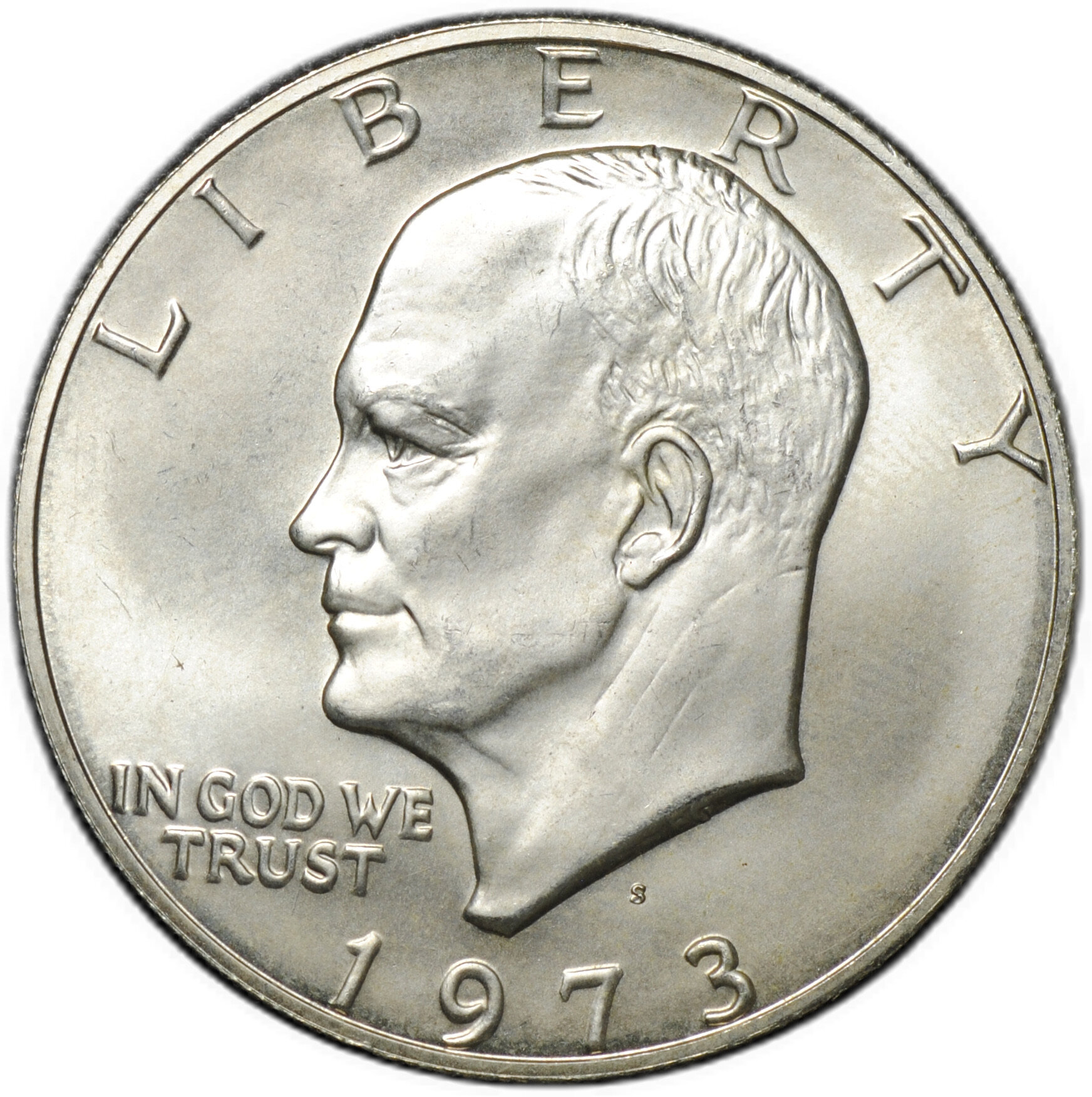 Монета 1 доллар 1973 S Эйзенхауэр серебро США