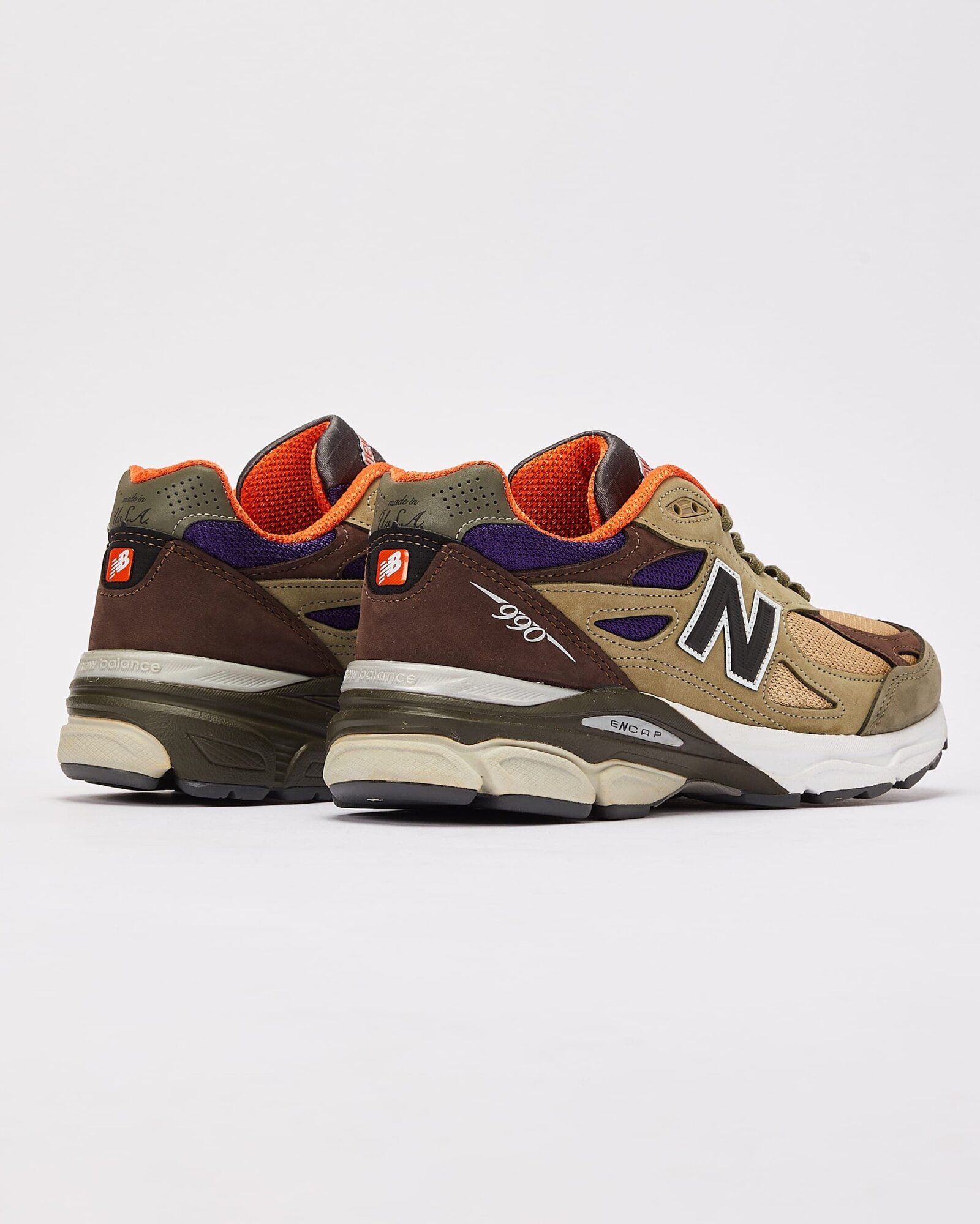 Кроссовки New Balance 990v3, Made in USA, Tan Orange, Teddy Santis — фото 1