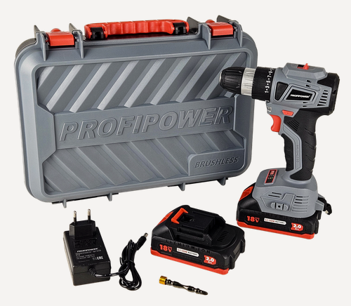 Изображение товара Дрель-шуруповерт аккум. PROFIPOWER MKBL-18BT б/щ, 18В (2*2,0Ач) 40Нм, кейс E0146
