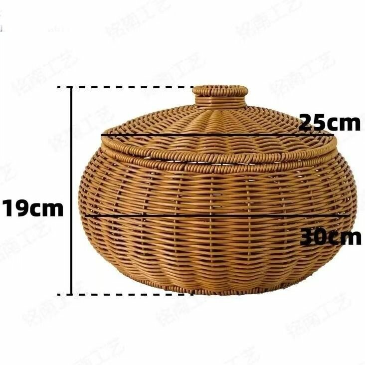 Конфетница с крышкой плетеная из полиротанга