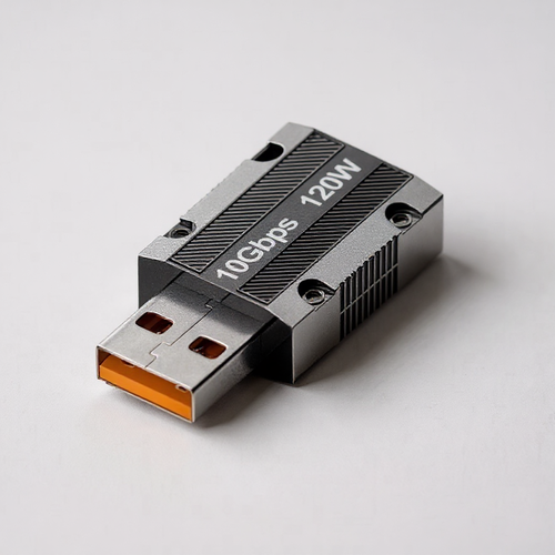 Переходник KS-is USB 3.0-USB Type-C, 10 ГБит/с, серебристый, 1 шт