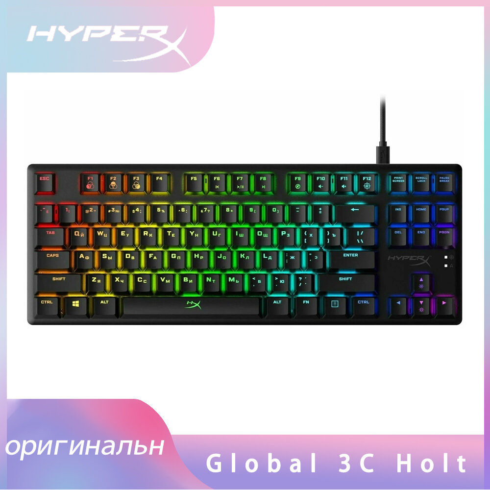 Клавиатура HyperX Alloy Origins Core 4P5P3AA#ABA Механическая, USB, игровая, HyperX Red, RGB