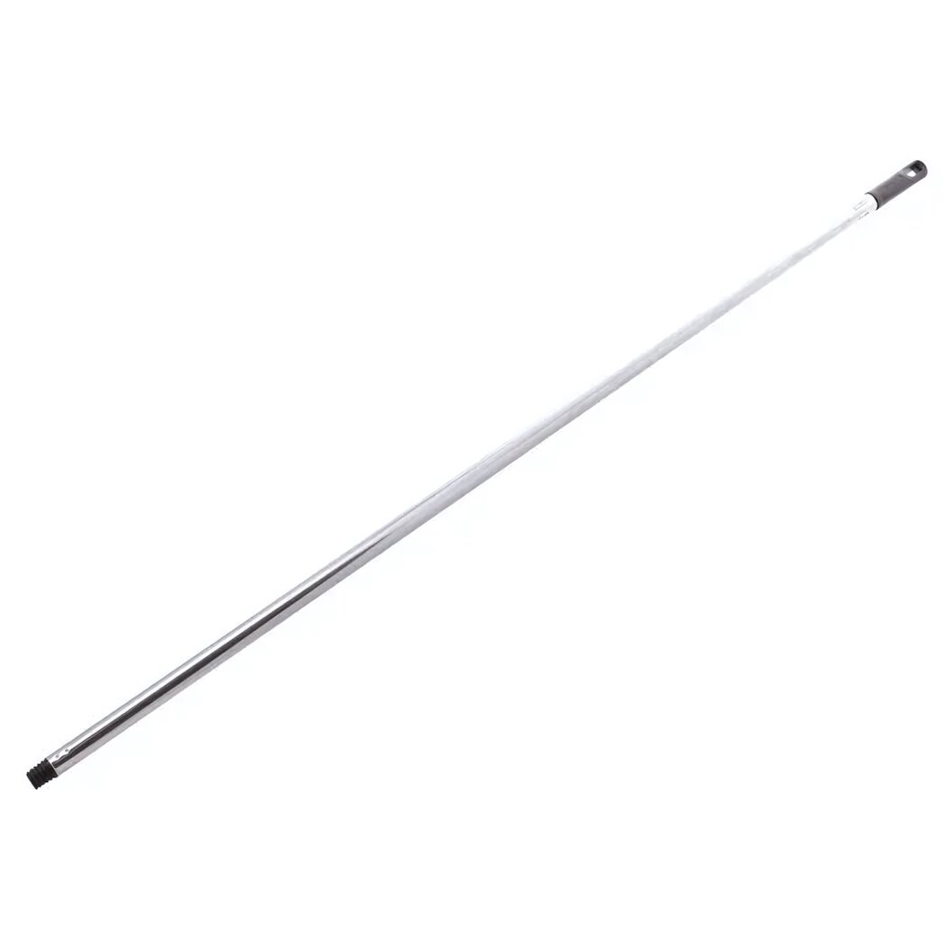 Черенок для уборочного инвентаря 120 см хромированная сталь усиленная резьба Spin&Clean