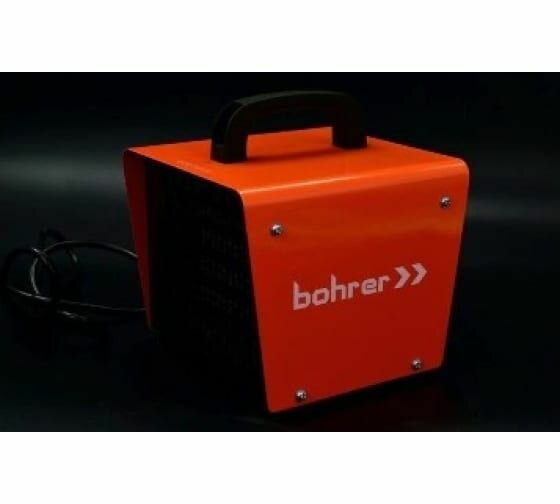 Пушка Bohrer тепловая электрическая ТПK-2000ПЭ (квадрат с керам. нагр. эл) 0/1/2 кВт (20 м2; 3 режима; регул. мощн; защ. перегрева)