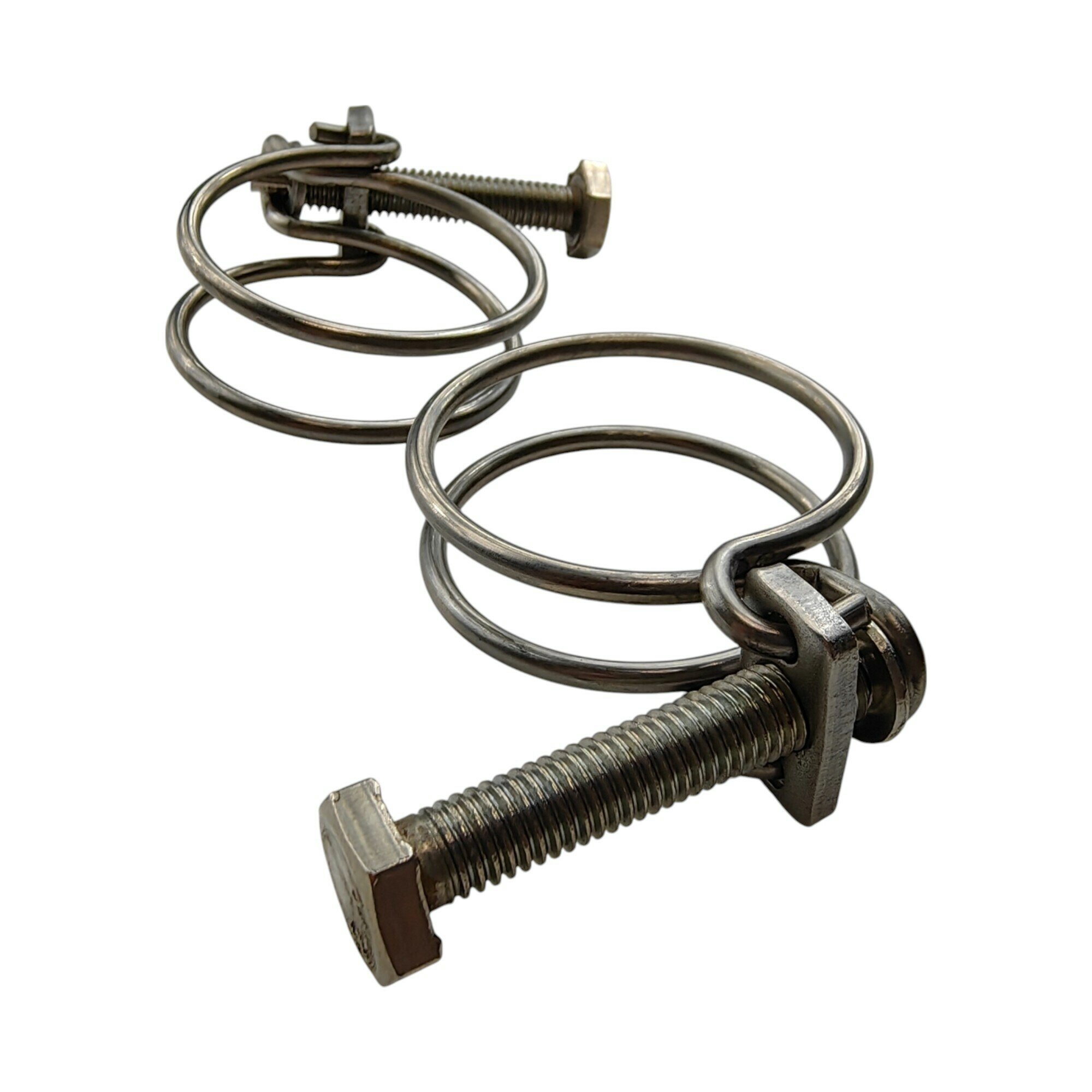 Хомут двойной 35 мм нержавейка 2 шт.