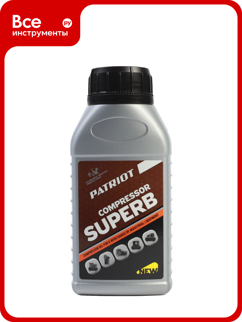 Масло COMPRESSOR OIL GTD 250/ VG 100 250 мл Patriot (1165) 850030625