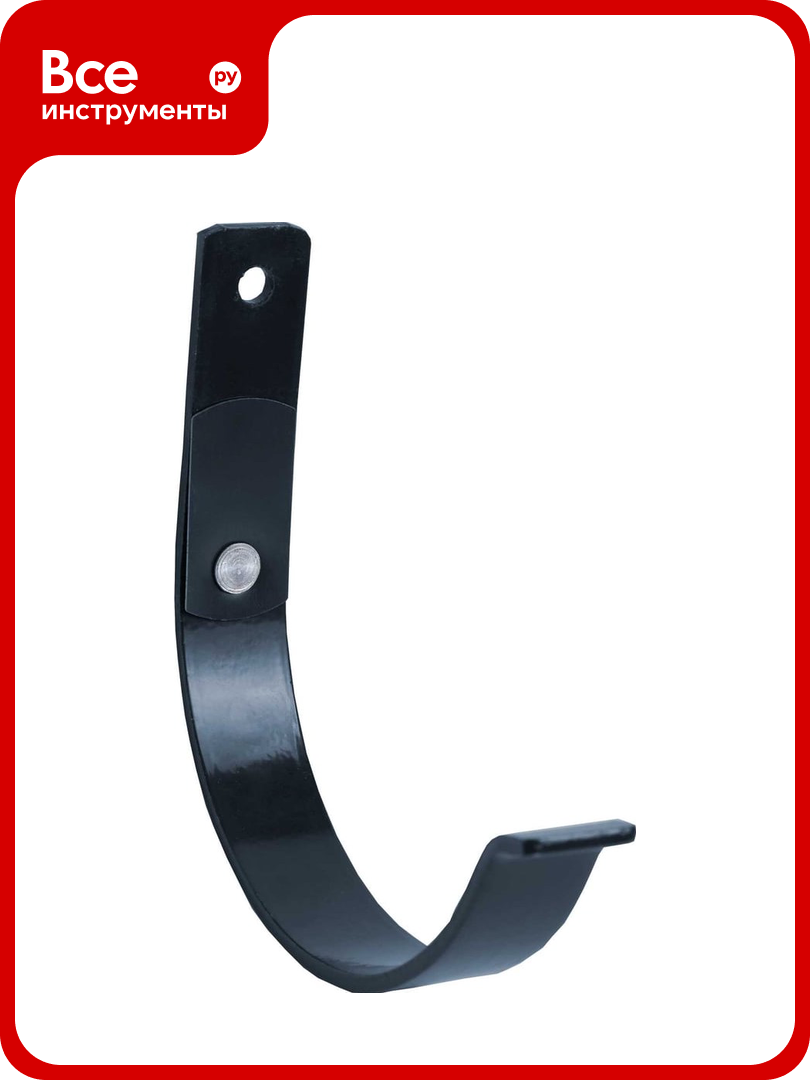 Держатель желоба NIKA круглый короткий RAL 7024 (серый) В0000020426